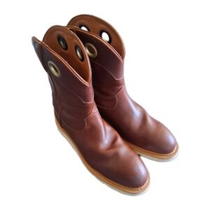 Tecovas Longhaul Roper Boots Men's 13 D Brown Leather Work Comp Toe Waterproof